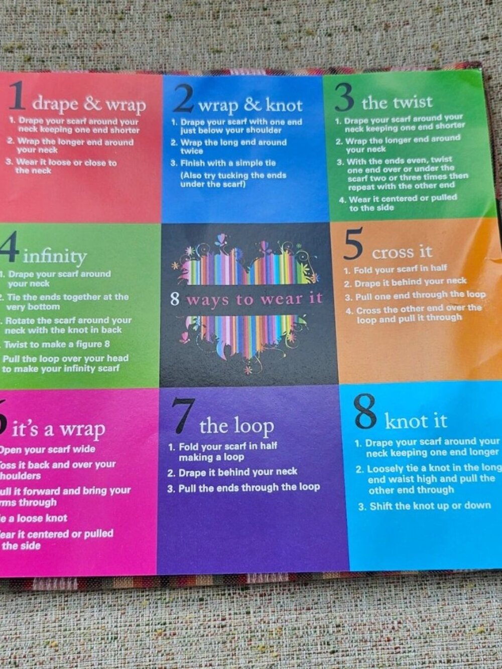 Wrapsody in Hues Women Scarf Multi Color Stripes Multi Style Scarf One Size NWT - Picture 3 of 10